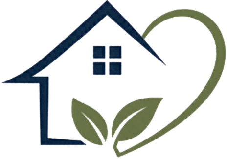 The Velora Home Care mark: a house and a heart